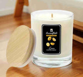 Lemon Scented Candle in Glass Jar